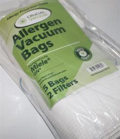 img 3 attached to Crucial Vacuum Replacement Vac Bags - Compatible With Miele Part # 10123210 & Models GN, S400i-S456i, S600-S658, S800-S858, S5000-S5999 - Cloth HEPA Style Bags (5 Pack)