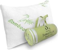 🌙 sleepwell bamboo shredded memory foam pillow - luxuriously soft, cooling &amp; breathable cover with zipper closure - alleviates neck discomfort, snoring and assists in managing asthma - ideal for back, stomach, and side sleepers logo