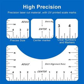 img 3 attached to 👕 Set of 4 T-Shirt Alignment Rulers - Ultimate Tshirt Design Centering Guides for Vinyl Application and Printing