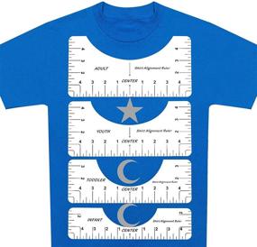 img 4 attached to 👕 Set of 4 T-Shirt Alignment Rulers - Ultimate Tshirt Design Centering Guides for Vinyl Application and Printing