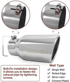 img 2 attached to JinsanityPerformance Exhaust Diameter Chrome Plated Stainless