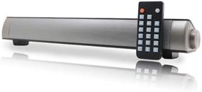 img 4 attached to Premium Home Theater Audio Sound Bar with Remote Control – Wired & Wireless Bluetooth Speaker, Built-in Subwoofers - Ideal for Phones, Tablets, PC & Projector