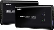 📷 kuwfi hdmi usb video capture device: hd 1080p converter with mic input for live streaming camera/slr/android/phone/laptop логотип