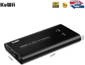 img 3 attached to 📷 KuWFi HDMI USB Video Capture Device: HD 1080P Converter with MIC Input for Live Streaming Camera/SLR/Android/Phone/Laptop