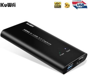 img 2 attached to 📷 KuWFi HDMI USB Video Capture Device: HD 1080P Converter with MIC Input for Live Streaming Camera/SLR/Android/Phone/Laptop