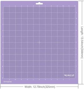 img 1 attached to 🔧 StrongGrip Cutting Mat 12x12 Inch - 3 Pack for Silhouette Cameo 4/3/2/1 | Monicut Durable Adhesive Non-Slip PVC Mats | Ideal for Quilting, Scrapbooking, Sewing, and All Arts