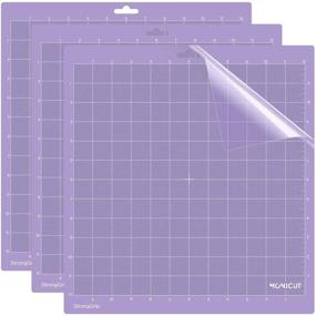 img 4 attached to 🔧 StrongGrip Cutting Mat 12x12 Inch - 3 Pack for Silhouette Cameo 4/3/2/1 | Monicut Durable Adhesive Non-Slip PVC Mats | Ideal for Quilting, Scrapbooking, Sewing, and All Arts