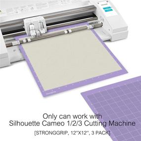 img 3 attached to 🔧 StrongGrip Cutting Mat 12x12 Inch - 3 Pack for Silhouette Cameo 4/3/2/1 | Monicut Durable Adhesive Non-Slip PVC Mats | Ideal for Quilting, Scrapbooking, Sewing, and All Arts