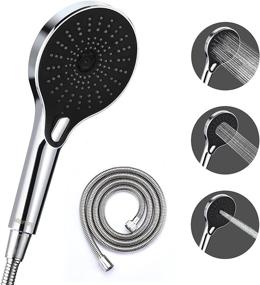 img 4 attached to 🚿 2021 WaterSong High Pressure Shower Head - 5" Powerful Spray Showerhead, Upgraded Handheld Shower Head with 60" Hose, Chrome Finish, Oversize, [No Holder]