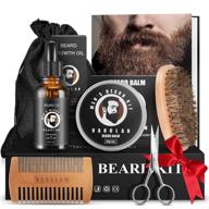 🧔 complete beard kit for men - beard growth oil, balm, brush, comb, scissors & more! logo