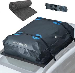 img 4 attached to 🚘 P.I. AUTO STORE 16 Cubic Foot Rooftop Cargo Carrier: Waterproof Car Roof Bag and Protective Mat for Efficient Vehicle Storage - With or Without Roof Racks