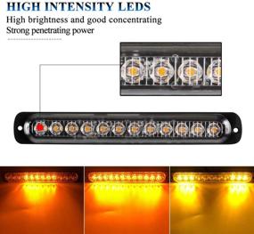 img 2 attached to Yifengshun 12-LED Amber Emergency Strobe Light Bar