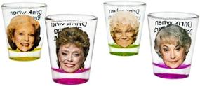 img 3 attached to Golden Girls Shot Glasses: Fun Drinking Games, Set of 4 Collectible Glasses for Parties, Game Night, Bachelor Bachelorette Party, College Graduation, Birthday Gift