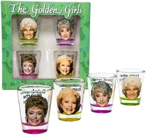 img 4 attached to Golden Girls Shot Glasses: Fun Drinking Games, Set of 4 Collectible Glasses for Parties, Game Night, Bachelor Bachelorette Party, College Graduation, Birthday Gift