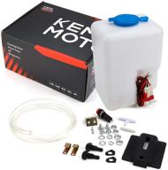 🚗 kemimoto universal 12v car windshield washer pump kit with button switch - windshield tank and washer fluid reservoir bottle compatible with polaris rzr ranger general logo