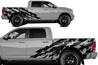 заводские ремесла shred side графический комплект виниловая наклейка wrap | dodge ram 5.7 кровать 2009-2018 | матовый черный | улучшенный seo логотип