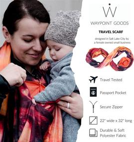 img 3 attached to 🧣 Waypoint Goods Infinity Scarf with Pocket - Trendy Travel Loop Scarf for Women - Enhanced SEO