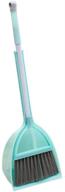 xifando mini broom with dustpan for kids: little housekeeping helper set in light blue, extended size logo