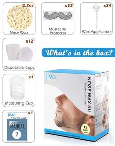 img 2 attached to 👃 Efficient and Painless Nose Wax Kit: 12 Counts, 50 pcs for Easy Nose Hair Removal – Perfect for Men and Women, Long-lasting with Abundant Accessories!