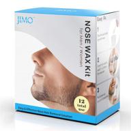 👃 efficient and painless nose wax kit: 12 counts, 50 pcs for easy nose hair removal – perfect for men and women, long-lasting with abundant accessories! logo