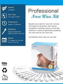 img 3 attached to 👃 Efficient and Painless Nose Wax Kit: 12 Counts, 50 pcs for Easy Nose Hair Removal – Perfect for Men and Women, Long-lasting with Abundant Accessories!