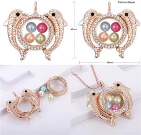 img 2 attached to 6pcs Mixed Flower Floating Locket Set in Rose Gold, Living Memory Charms with Glass Lockets for Necklace Pendant Dangle DIY Jewelry Making. Perfect Accessory for Pearl Party Shows. (A15)