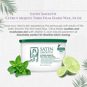img 2 attached to 🍊 Smooth and Refreshing: Satin Smooth Citrus Mojito Thin Film Hard Hair Removal Wax 14oz.
