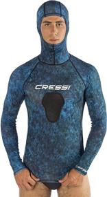 img 4 attached to 🤿 Cressi Camouflage Rash Guard for Scuba Diving Video Producers and Spearfishers - Hooded and Crew-Neck- Enhance Your Hunting Gear