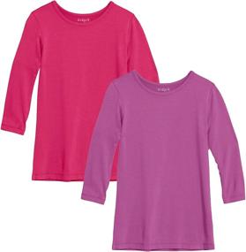 img 4 attached to KIDPIK Ceramic Layering Tee for Girls - Navy Kids' Clothing: Tops, Tees, & Blouses