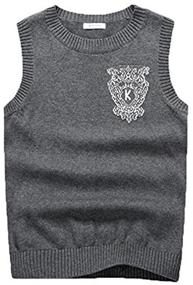 img 1 attached to KID1234 School Uniform V Neck Sweater Boys' Clothing and Sweaters