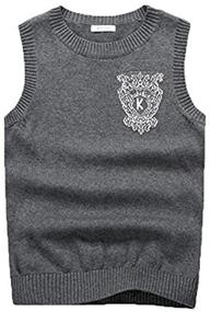 img 4 attached to KID1234 School Uniform V Neck Sweater Boys' Clothing and Sweaters