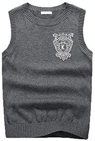 img 3 attached to KID1234 School Uniform V Neck Sweater Boys' Clothing and Sweaters