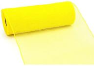 🎀 vibrant yellow deco poly mesh ribbon - 10 inch x 30 feet: re130229 logo