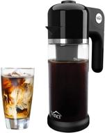 vinci express cold brew electric coffee maker: cold brew in 5 minutes, 4 strength options, easy clean-up, 1.1l glass carafe logo