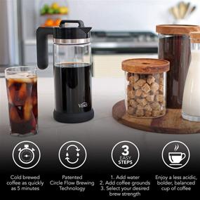 img 2 attached to Vinci Express Cold Brew Electric Coffee Maker: Cold Brew in 5 Minutes, 4 Strength Options, Easy Clean-Up, 1.1L Glass Carafe