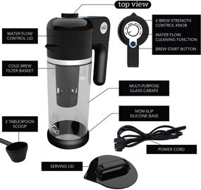 img 1 attached to Vinci Express Cold Brew Electric Coffee Maker: Cold Brew in 5 Minutes, 4 Strength Options, Easy Clean-Up, 1.1L Glass Carafe
