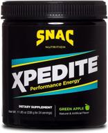 🍏 snac xpedite green apple preworkout performance energy drink, pre workout powder supplement, 336 grams (24 servings) logo