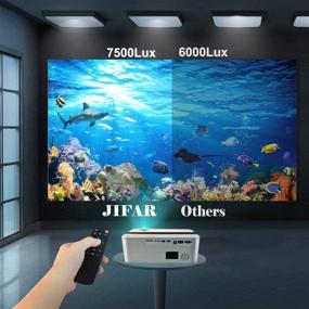 img 2 attached to 📽️ High-Brightness 1080P Projector, 7500 Lumens Projector for Outdoor Movies with Massive 400" Screen, Support for 4K Dolby & Zoom, 100,000 Hours Longevity Indoor and Outdoor Projector Compatible with TV Stick, HDMI, VGA, USB