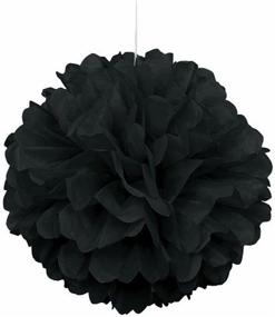 img 2 attached to Vibrant Paper Jazz Hanging Pompoms: 12pcs Black Pink White Tissue Decor for Kids Birthday, Baby Shower, Wedding, Diva Party