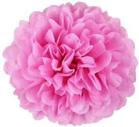 img 3 attached to Vibrant Paper Jazz Hanging Pompoms: 12pcs Black Pink White Tissue Decor for Kids Birthday, Baby Shower, Wedding, Diva Party