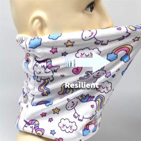 img 2 attached to 🎀 Whimsical Girls' Accessories and Fashion Scarves - Infinity Protective and Windproof, Perfect for Christmas