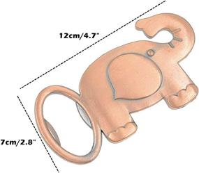img 3 attached to 🐘 Stylish Copper-Tone Elephant Bottle Opener Set - Ideal Wedding Party Favor Souvenir Gift - Pack of 12