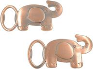 🐘 stylish copper-tone elephant bottle opener set - ideal wedding party favor souvenir gift - pack of 12 логотип