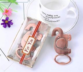 img 1 attached to 🐘 Stylish Copper-Tone Elephant Bottle Opener Set - Ideal Wedding Party Favor Souvenir Gift - Pack of 12