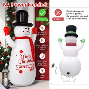 img 3 attached to 🎄 6.7ft Archway Christmas Inflatables + 4.9ft Snowman Christmas Inflatables: Festive Outdoor Christmas Decorations with Ground Nails