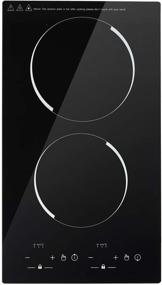 img 4 attached to 🔌 110V Portable Electric Induction Cooktop with Digital Black Crystal LED Screen, Double Countertop Burner for Efficient Cooking Experience