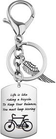 img 4 attached to Gzrlyf Bike Keychain: A Perfect Cyclist Gift with a Cycling Inspired Message!