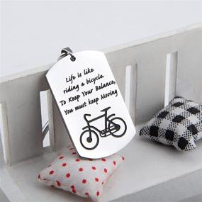img 2 attached to Gzrlyf Bike Keychain: A Perfect Cyclist Gift with a Cycling Inspired Message!