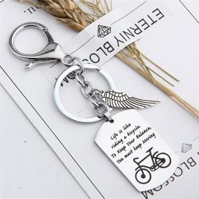 img 1 attached to Gzrlyf Bike Keychain: A Perfect Cyclist Gift with a Cycling Inspired Message!