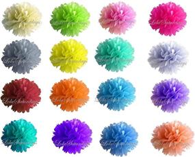 img 1 attached to 🎉 LolaSaturdays Silver Paper Pom Poms: 3 Sizes, 6 Pack - Perfect Party Decor!